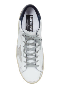 N373O GOLDEN GOOSE Superstar White Leather & Gray Star Sneaker