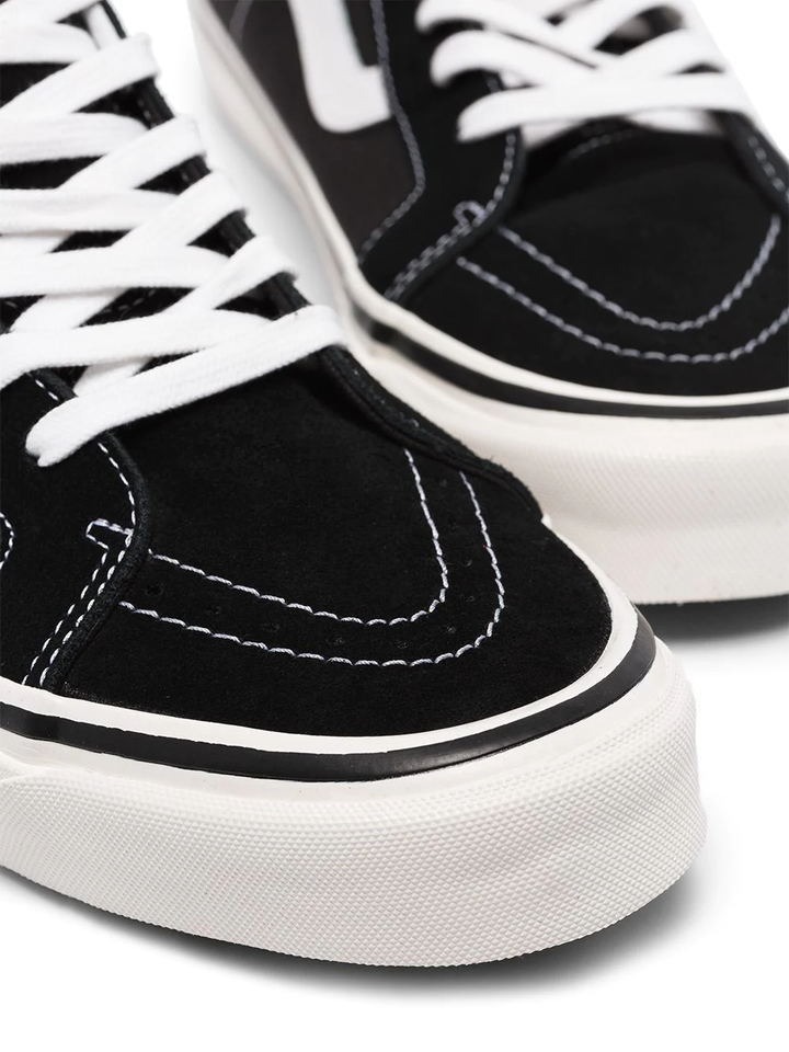 N370 Vans SK8 Hi SLIM zapatos de skate en blanco y negro GAMUZA PIEL