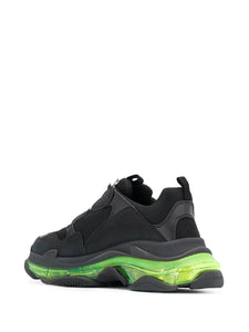 N370O Balenciaga tenis Triple S NEGRO VERDE
