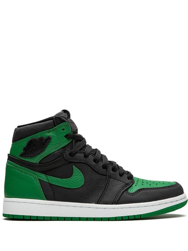 N372O Jordan 1 Retro High Pine Green Black VERDE NEGRO 2.0