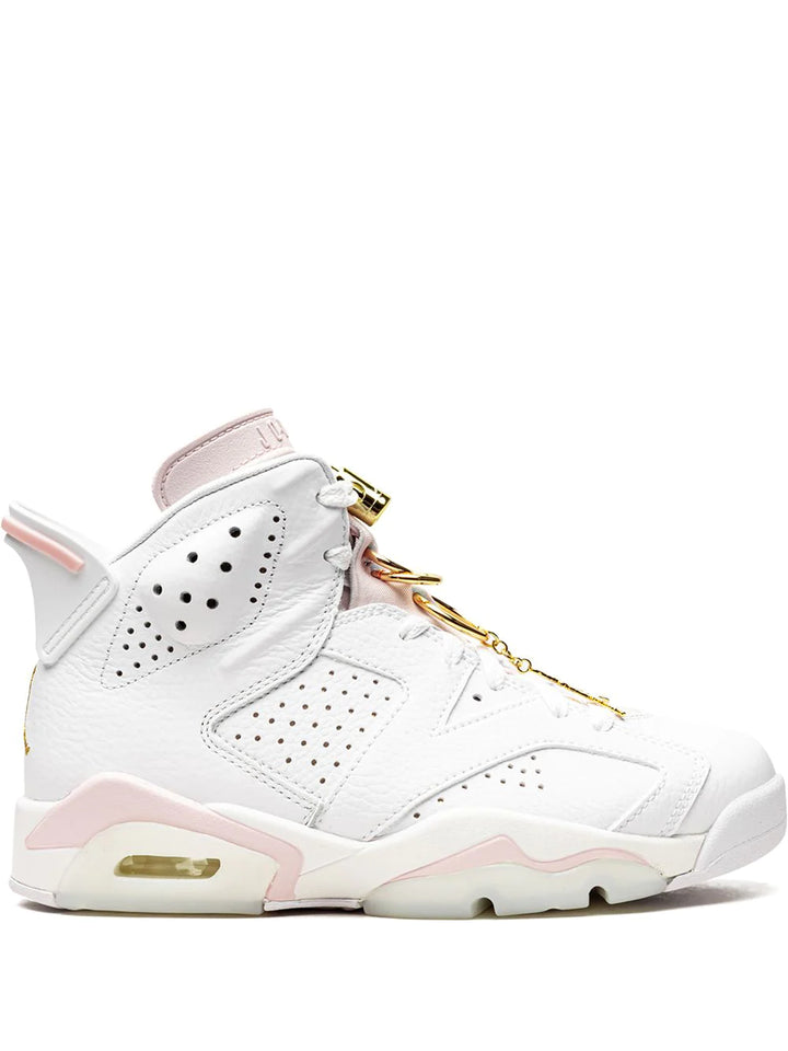 N372O Jordan 6 Retro "Gold Hoops blanco rosa