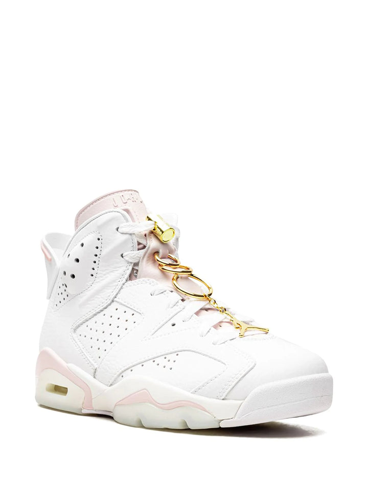 N372O Jordan 6 Retro "Gold Hoops blanco rosa