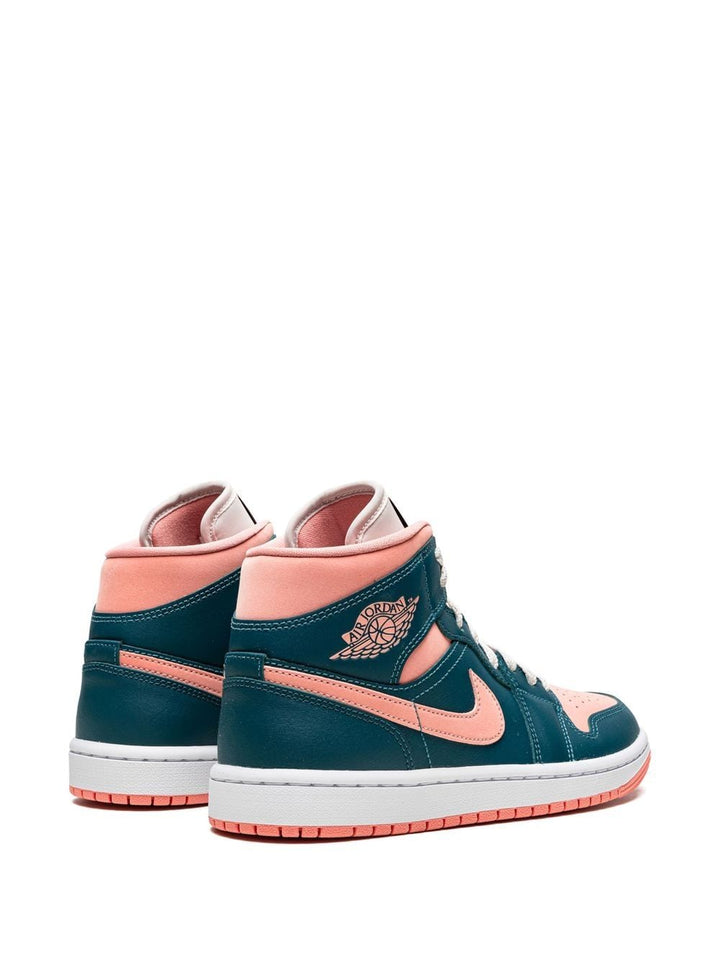 N370O tenis Air Jordan 1 Mid Dark Teal Blue