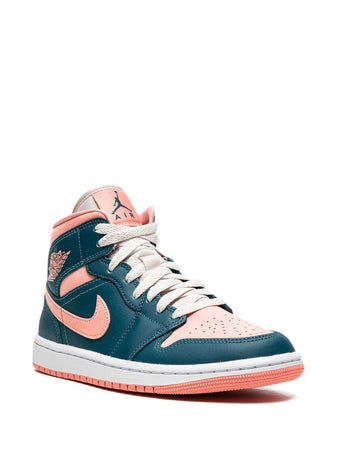 N370O tenis Air Jordan 1 Mid Dark Teal Blue