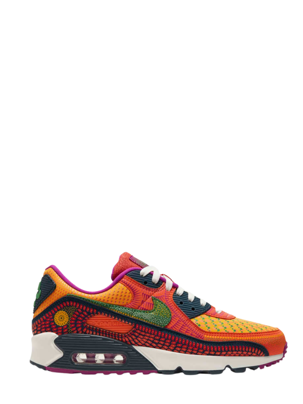N372O Air Max 90 'Dia de los Muertos' Deep Ocean/Sail/University Gold/Cactus Flower Marathon Running Zapatos