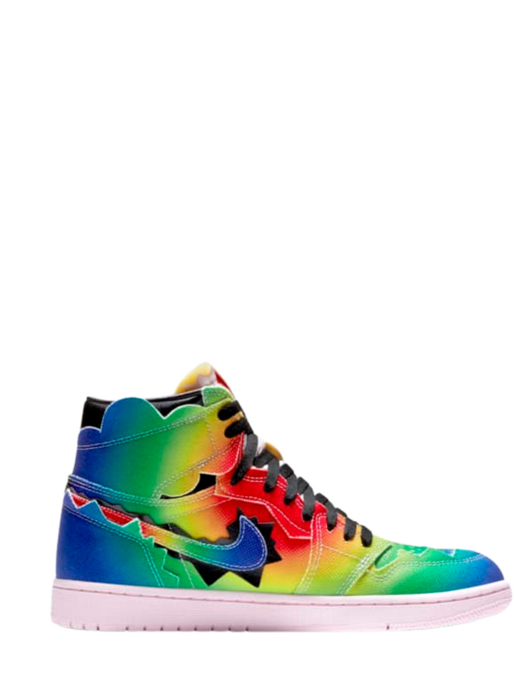 N370O J Balvin Air jordan 1 Verde Air Jordan 1 J. Balvin Tenis de mujer Bota