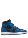 N370O Jordan 1 retro marina blue tenis de moda sneakers en piel