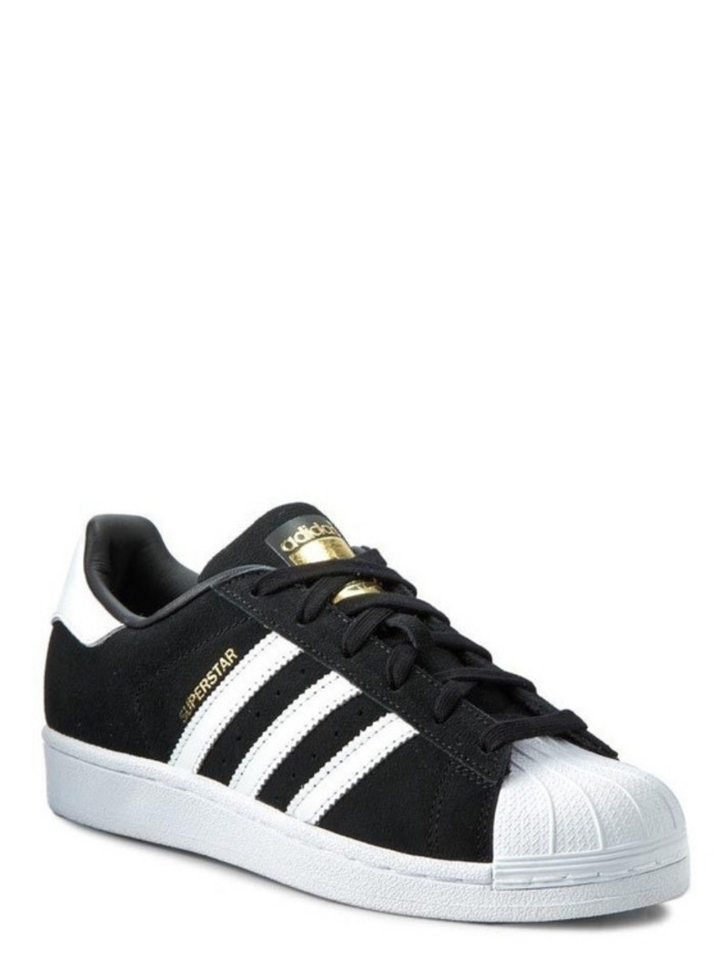 N370O SUPER STAR CONCHA NEGRO BLANCO GAMUZA INEEDTENIS