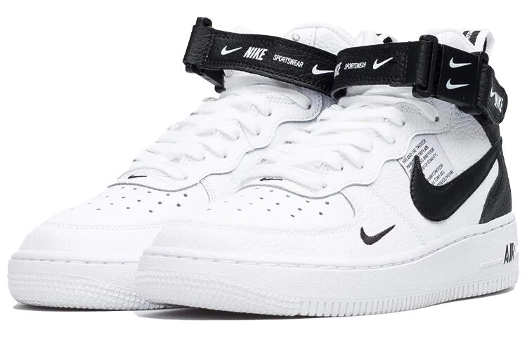 N370O Nike Air Force 1 Mid Utility White Black (GS)