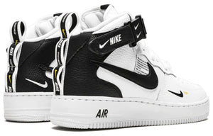 N370O Nike Air Force 1 Mid Utility White Black (GS)