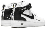 N370O Nike Air Force 1 Mid Utility White Black (GS)