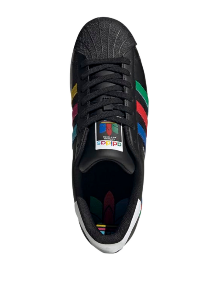 N370O TENIS SUPERSTAR negro franjas