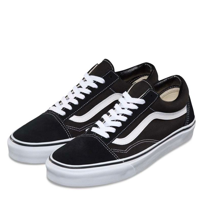 N370O Vans Tenis Vans tenis Old Skool Negro Gamuza