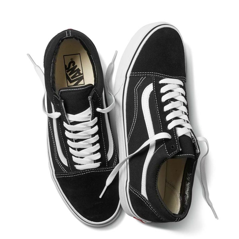 N370O Vans Tenis Vans tenis Old Skool Negro Gamuza
