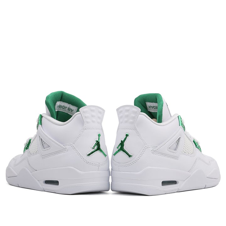 N370O air jordan retro 4 blanco verde green metallic INEEDTENIS