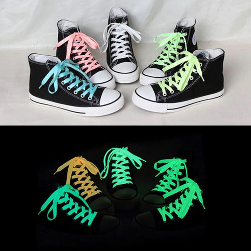 Agujetas luminosas Ronda agujetas de zapatos Solid Colors grueso para todos los tipos de zapato