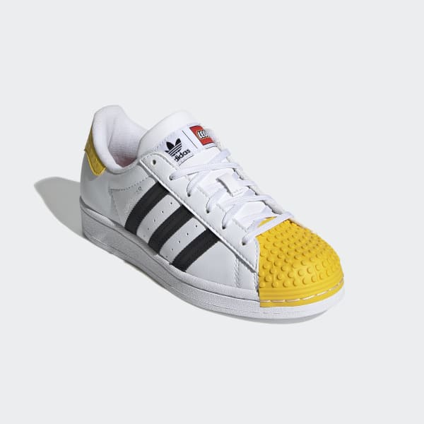 N370O Adidas Super Star Concha blanco amarillo lego
