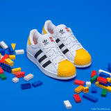 N370O Adidas Super Star Concha blanco amarillo lego