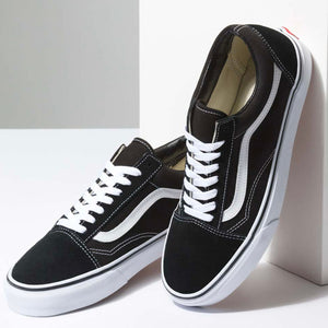 N370O Vans Tenis Vans tenis Old Skool Negro Gamuza