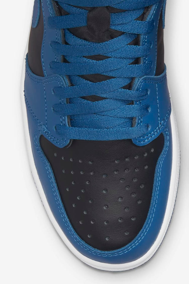 N370O Jordan 1 retro marina blue tenis de moda sneakers en piel