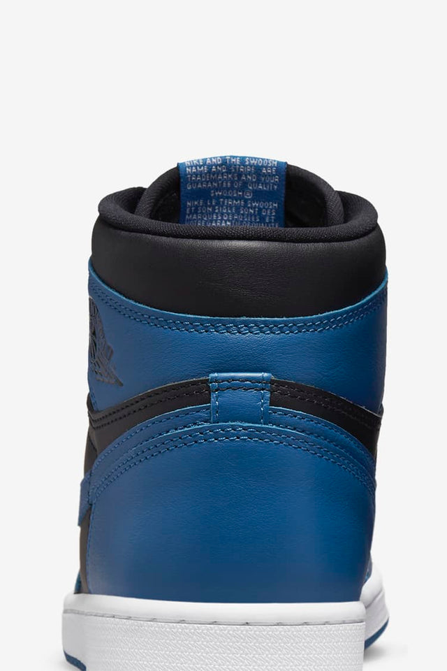 N370O Jordan 1 retro marina blue tenis de moda sneakers en piel