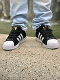 N370O SUPER STAR CONCHA NEGRO BLANCO GAMUZA