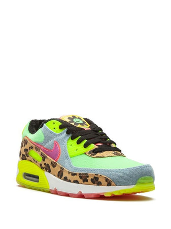 N370O Tenis bajos Air Max 90 LX Denim Leopard Print