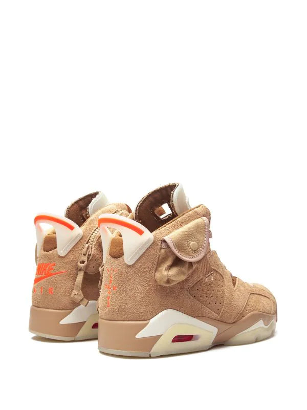 N372O Jordan tenis Air Jordan 6 Retro British Khaki de Travis Scott x Jordan kaki