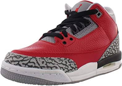 N370O jordan retro 3 Rojo Pasión Cement Grey Negro