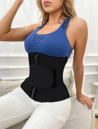N370O Faja deportiva con cremallera Por talla