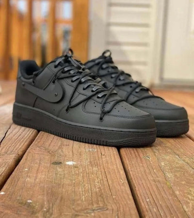 N370O tenis bajos Nike air force customizado negro