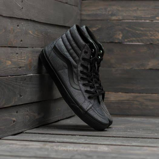 N370O Vans Sk8-Hi Mono Chambray Black Suede