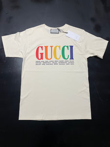 N370O Playera Gucci arena marfil de hombre