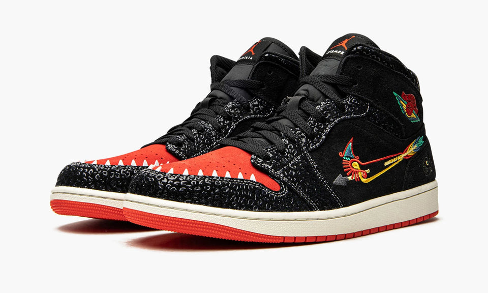 N370O Air Jordan 1 Mid SE Dia De Muertos"Siempre Familia" día de muertos