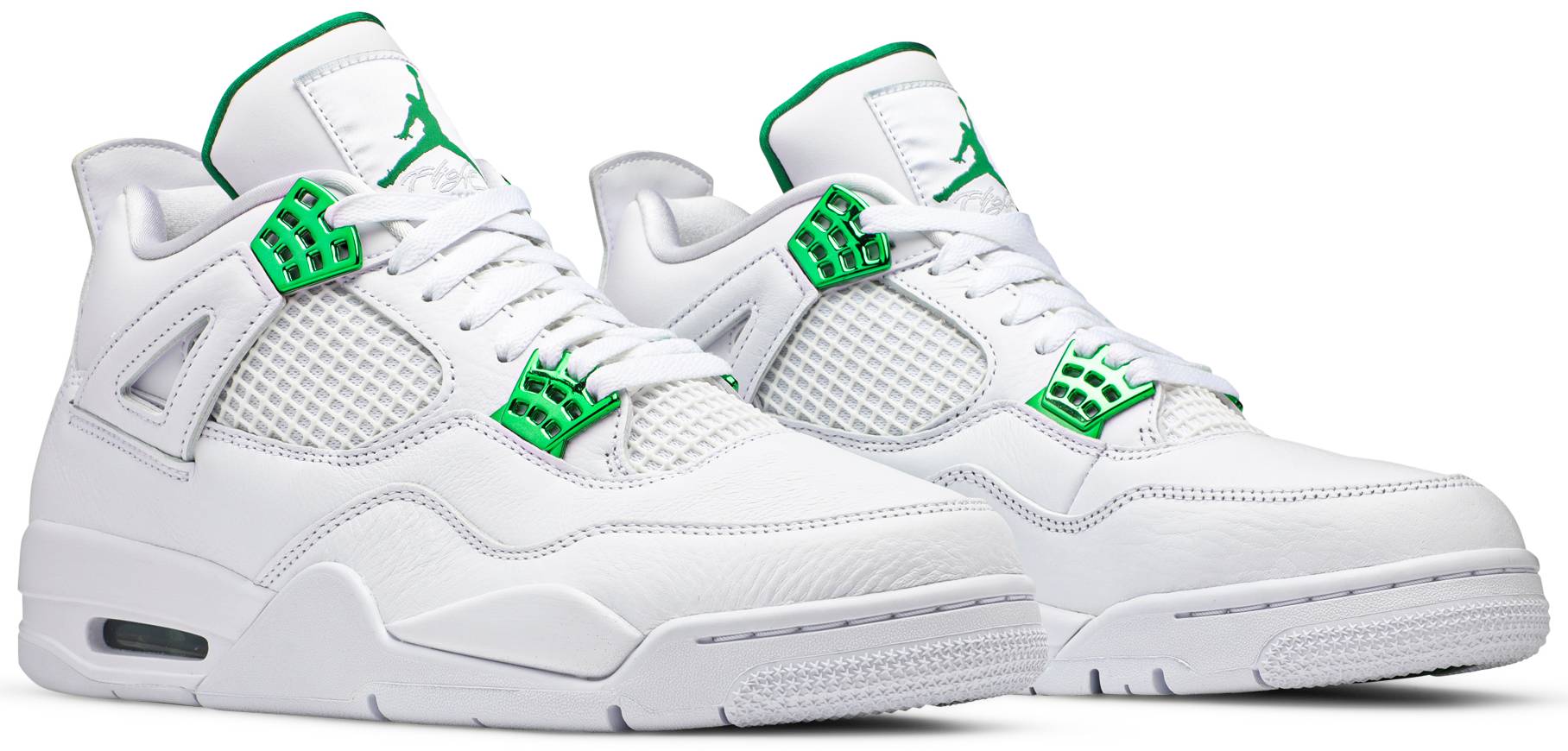 Tenis jordan blancos con verde Clearance
