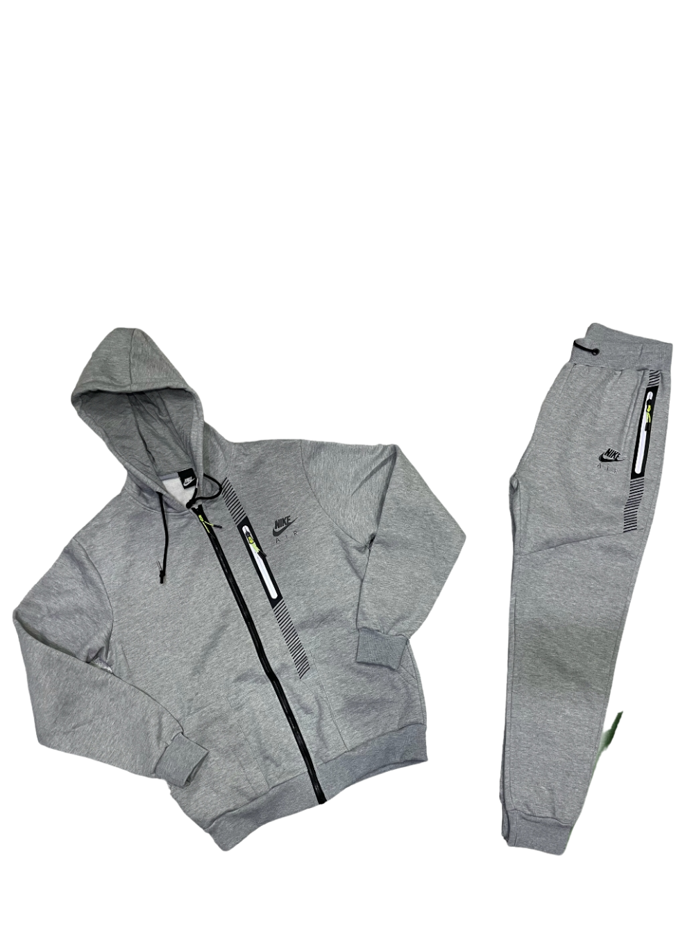 N370O Nike Conjunto de hombre pants completo gris claro negro