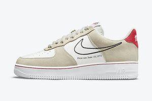 N370O Nike Air Force 1 Low First Use Light Sail Red