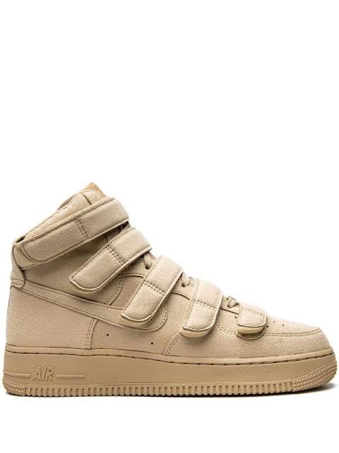 N372O Nike tenis Air Force High Billie Eilish khaki camel gamuza