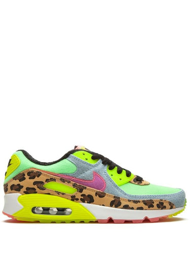 N370O Tenis bajos Air Max 90 LX Denim Leopard Print
