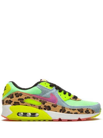 N370O Tenis bajos Air Max 90 LX Denim Leopard Print