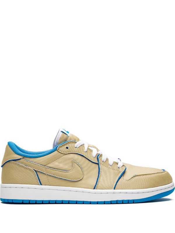N370O Nike SB x Air Jordan 1 Low 'Desert Ore/Royal Blue' Visitar tenis casual