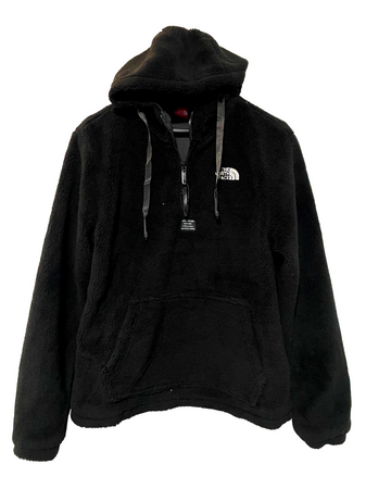 N370 North face sudadera borrego negro para hombre