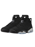 N372O Jordan 6 Negro/Plata metalizado