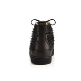 N372O Christian Louboutin's Louis Spikes Sneakers - Calf leather and spikes - Black ADD TO WISHLIST - LOUIS SPIKES - SNEAKERS - CALF LEATHER AND SPIKES - BLACK