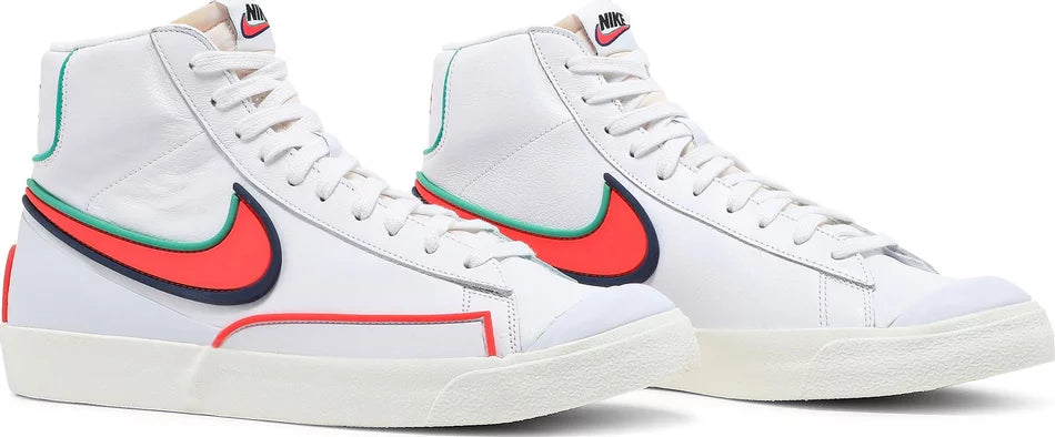 N372O Nike Blazer mid blanco rojo