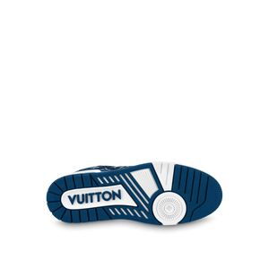 N370O Louis Vuitton LV Trainer Monogram Denim White Blue