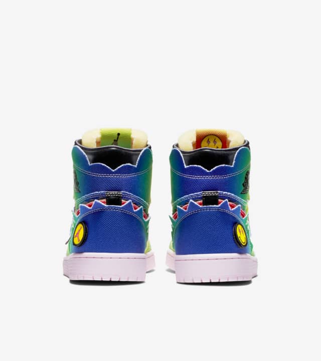 N370O J Balvin Air jordan 1 Verde Air Jordan 1 J. Balvin Tenis de mujer Bota