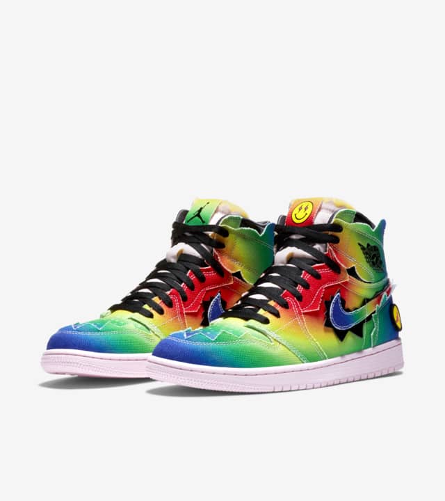 N370O J Balvin Air jordan 1 Verde Air Jordan 1 J. Balvin Tenis de mujer Bota