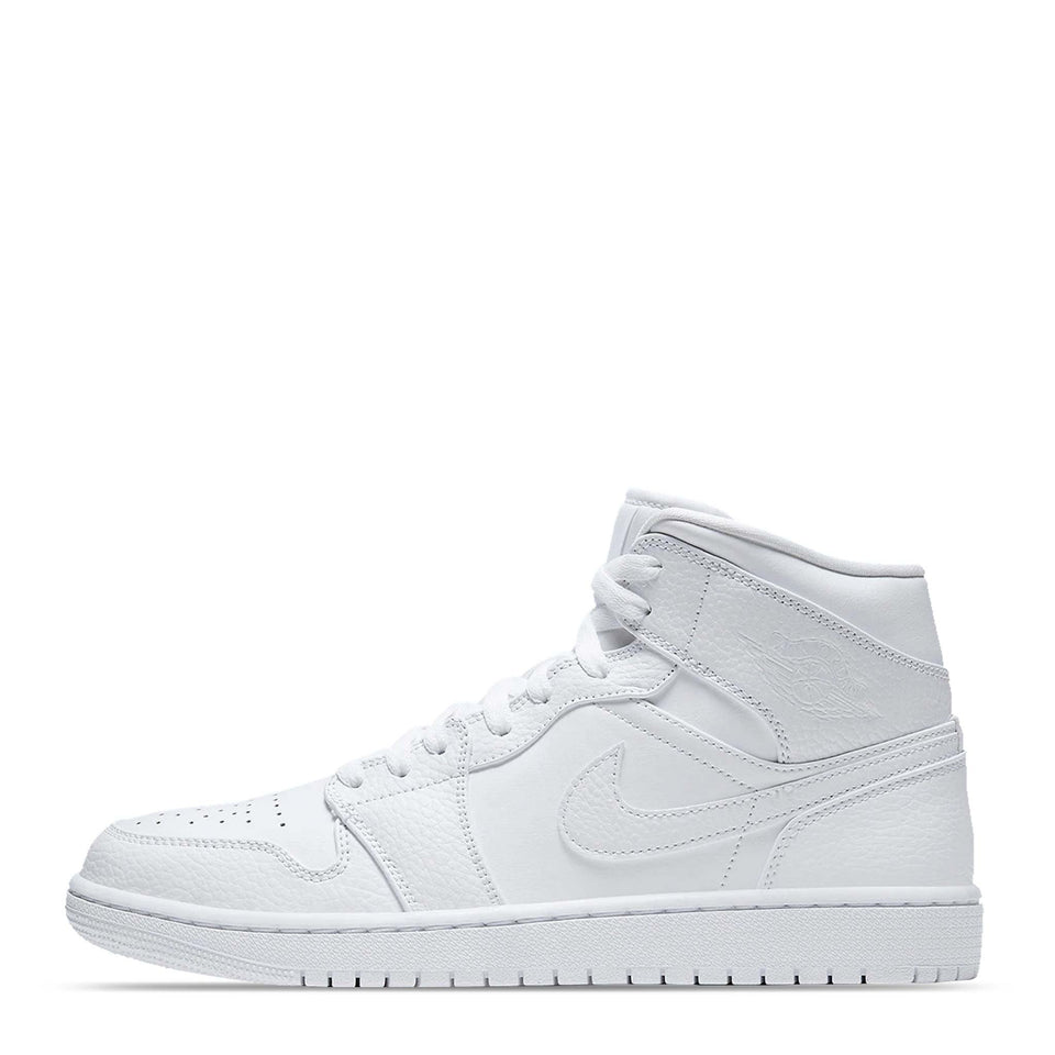 N370O Tenis Air Jordan 1 Mid Triple White