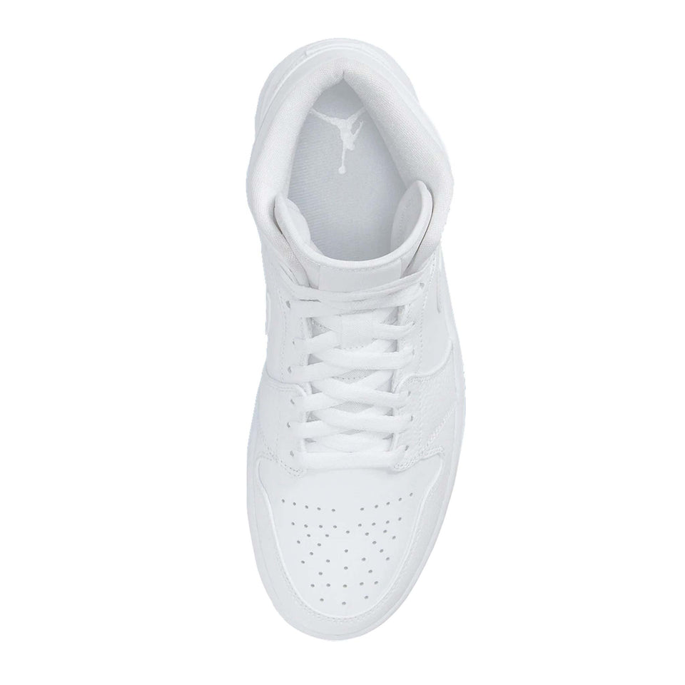 N370O Tenis Air Jordan 1 Mid Triple White